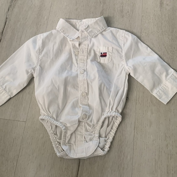 Janie and Jack matching set button down shirt and chambray pants lined size‎ 0/3 - Picture 2 of 9